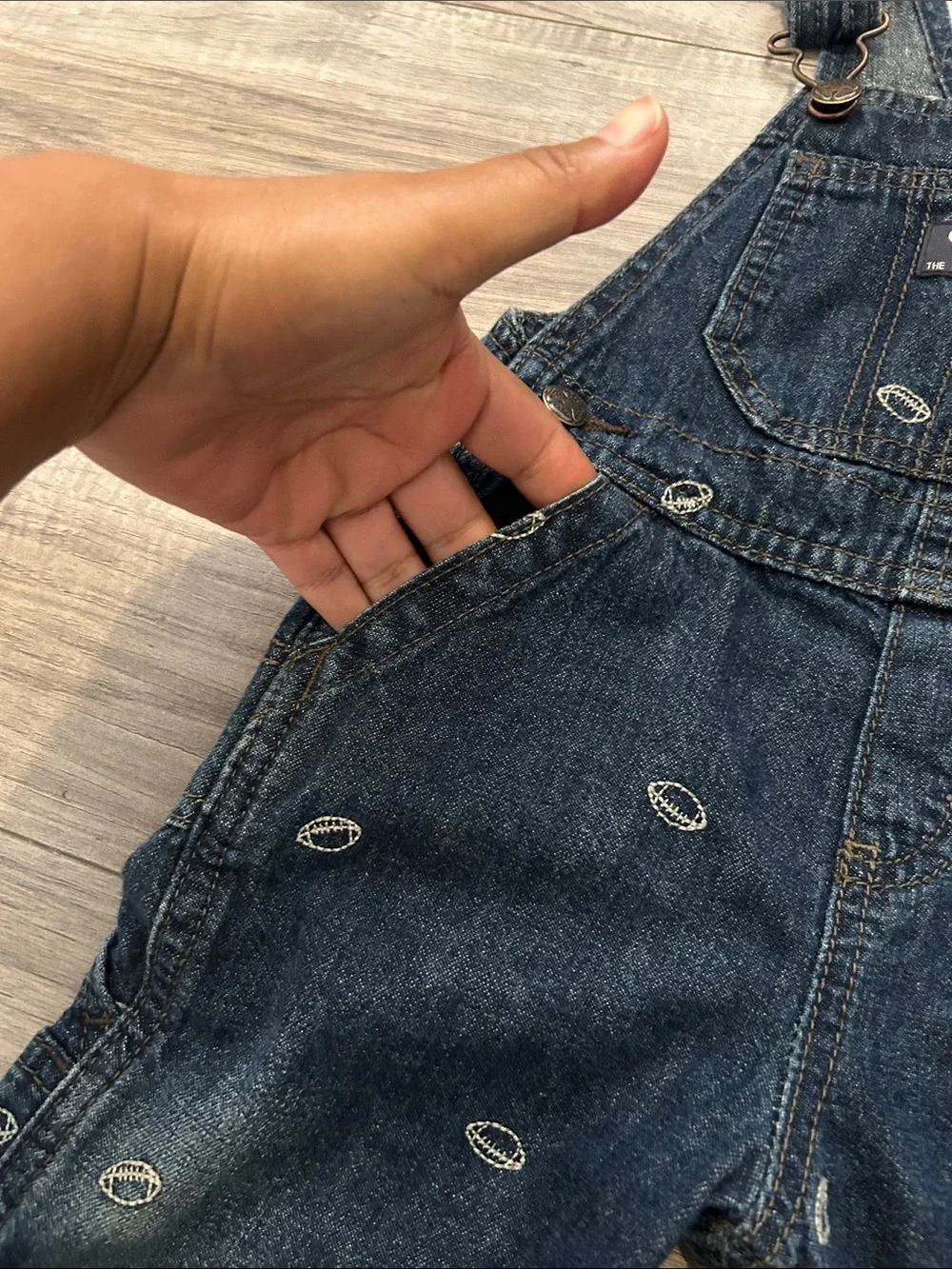 OshKosh B'gosh Denim Overalls with Mustard Quilted Jacket